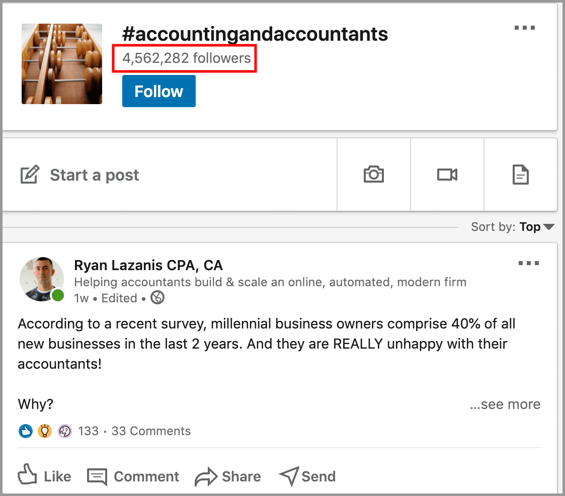linkedin for accountants