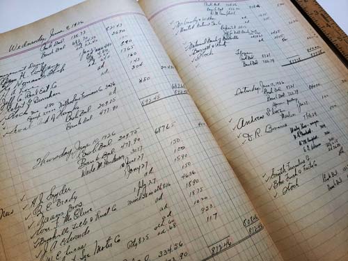 handwritten ledger with accurate data