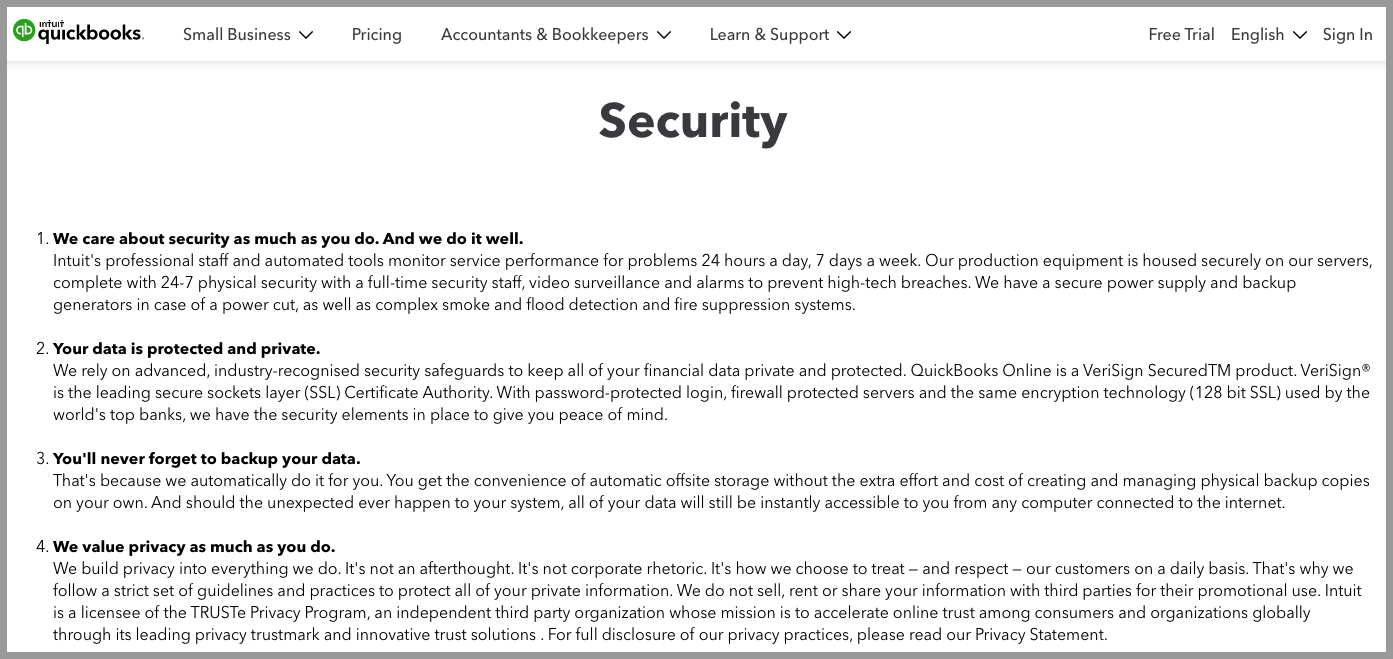 quickbooks security