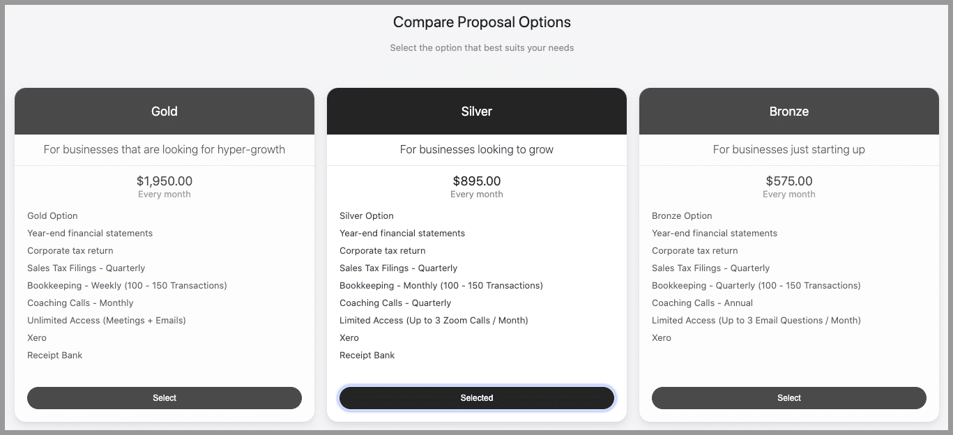 Proposal Options 1