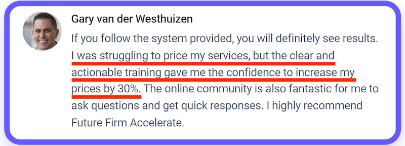 FFA testimonial - Gary van der Westhuizen