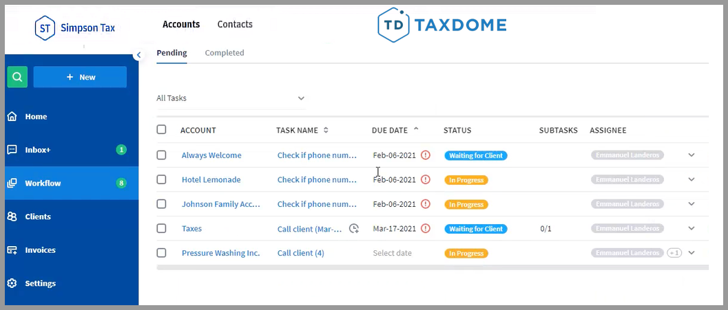 Seamless email integration with TaxDome