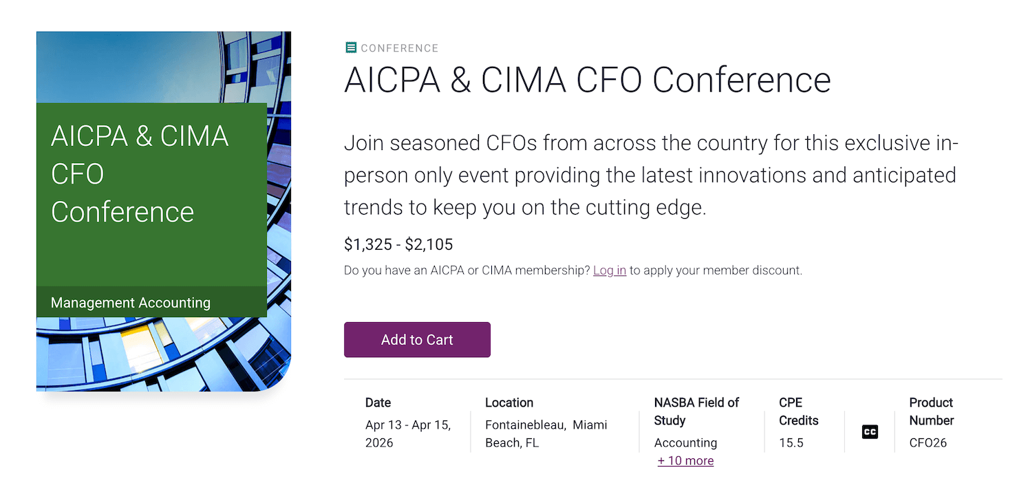 AICPA & CIMA CFO Conference