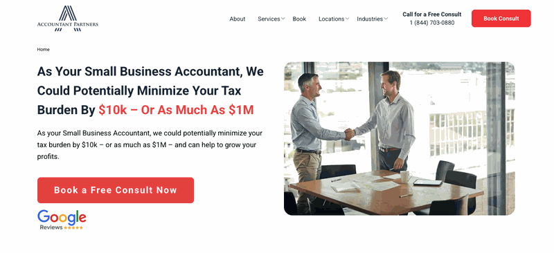Accountant Partners homepage