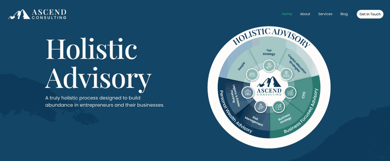 Ascend Consulting homepage