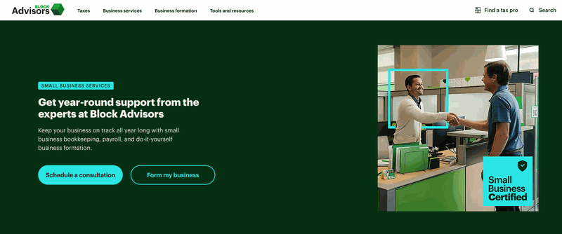 Block Advisors homepage